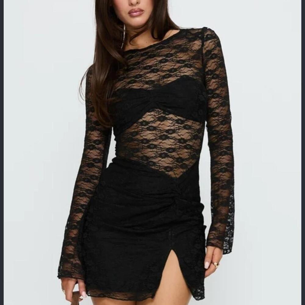 Princess polly black lace long